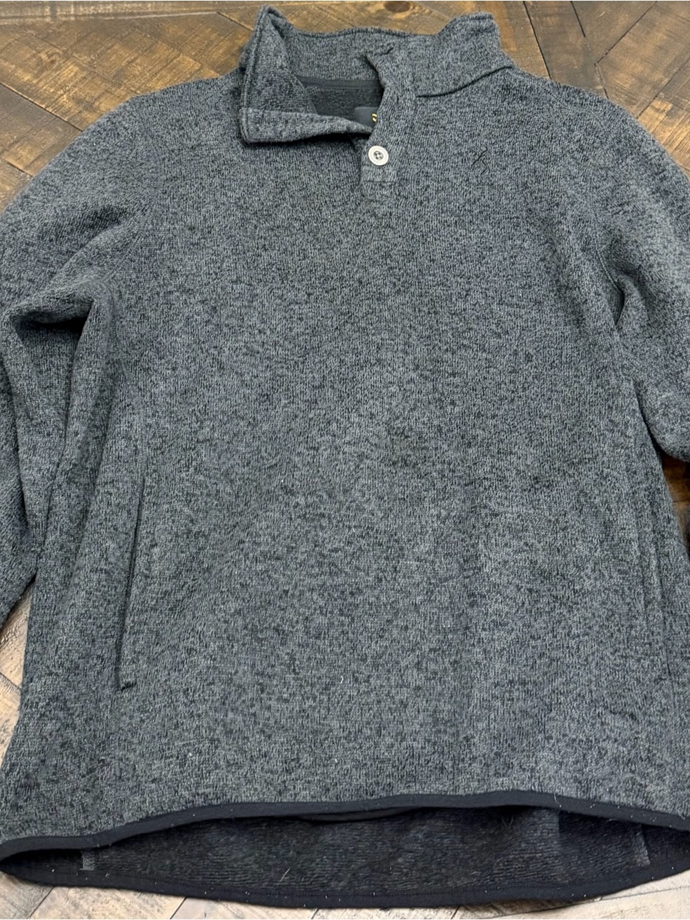 Browning Men's Heather Charcoal Quarter-Button Pullover Cardigan
